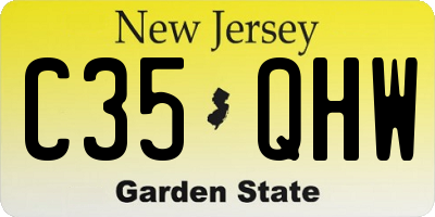 NJ license plate C35QHW