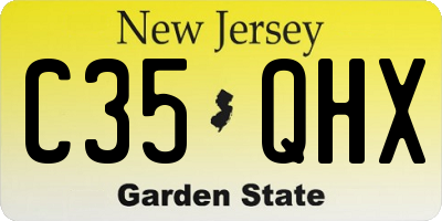 NJ license plate C35QHX