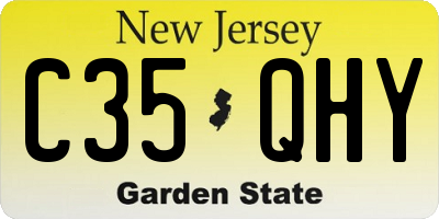 NJ license plate C35QHY