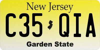 NJ license plate C35QIA