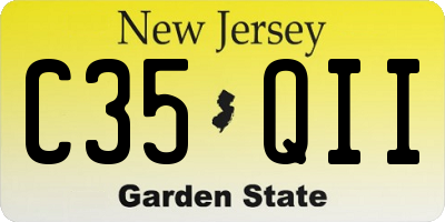 NJ license plate C35QII