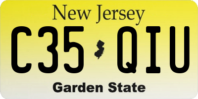 NJ license plate C35QIU