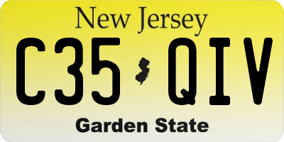 NJ license plate C35QIV