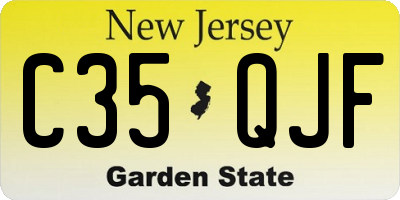 NJ license plate C35QJF
