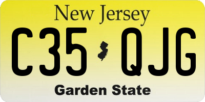 NJ license plate C35QJG