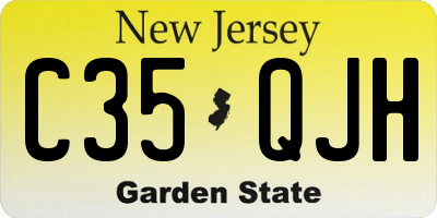 NJ license plate C35QJH