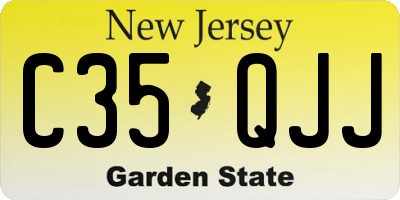 NJ license plate C35QJJ