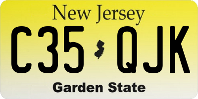 NJ license plate C35QJK