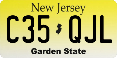 NJ license plate C35QJL