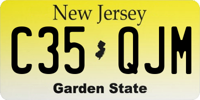 NJ license plate C35QJM