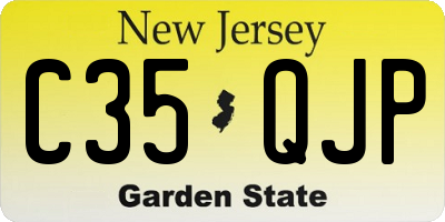 NJ license plate C35QJP
