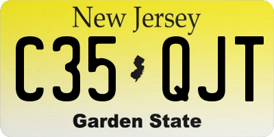 NJ license plate C35QJT