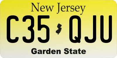 NJ license plate C35QJU