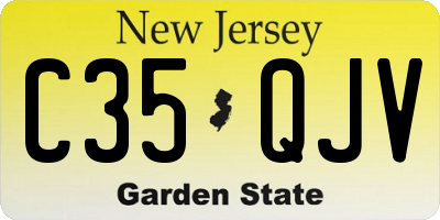 NJ license plate C35QJV