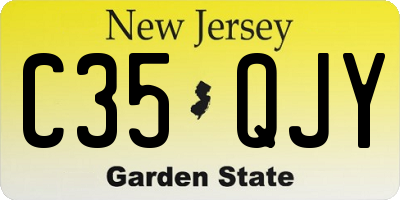 NJ license plate C35QJY