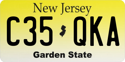 NJ license plate C35QKA