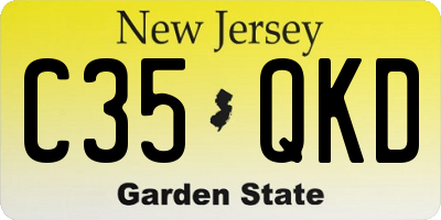 NJ license plate C35QKD