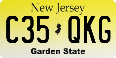 NJ license plate C35QKG