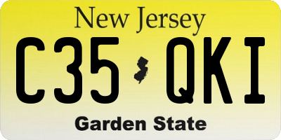 NJ license plate C35QKI