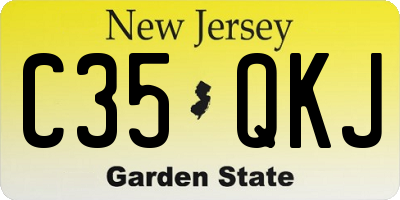 NJ license plate C35QKJ