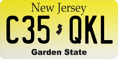 NJ license plate C35QKL