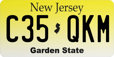 NJ license plate C35QKM