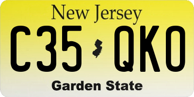 NJ license plate C35QKO