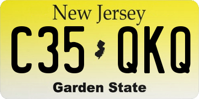 NJ license plate C35QKQ