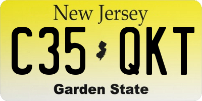 NJ license plate C35QKT