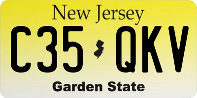 NJ license plate C35QKV