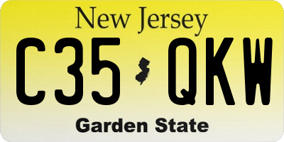 NJ license plate C35QKW