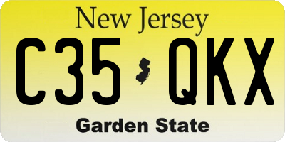 NJ license plate C35QKX
