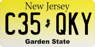 NJ license plate C35QKY
