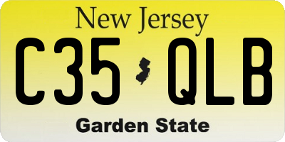 NJ license plate C35QLB