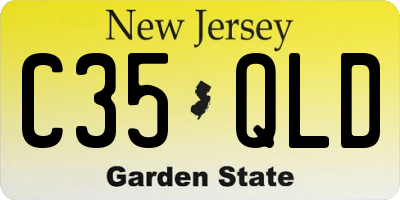NJ license plate C35QLD