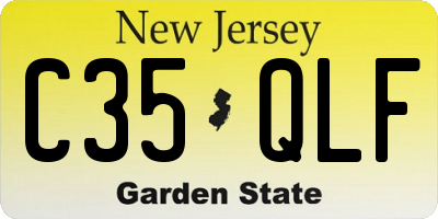 NJ license plate C35QLF