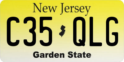 NJ license plate C35QLG