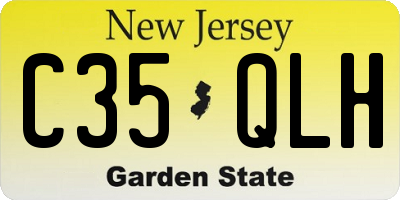 NJ license plate C35QLH