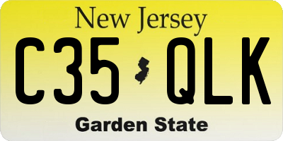 NJ license plate C35QLK