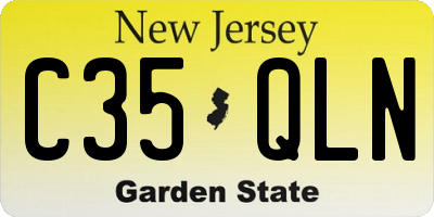 NJ license plate C35QLN