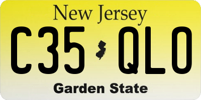 NJ license plate C35QLO