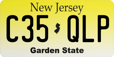 NJ license plate C35QLP
