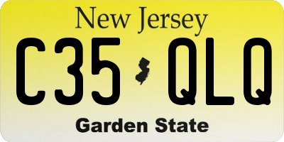NJ license plate C35QLQ