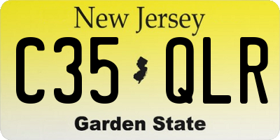 NJ license plate C35QLR