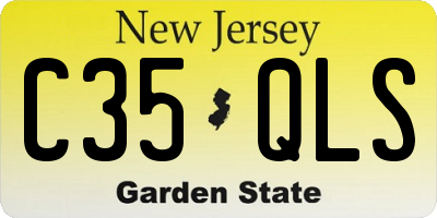 NJ license plate C35QLS