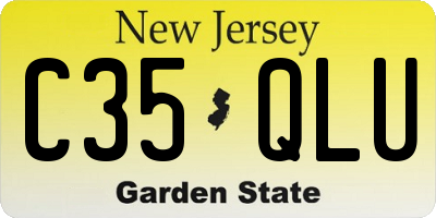 NJ license plate C35QLU