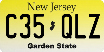 NJ license plate C35QLZ