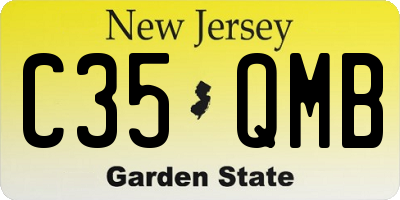 NJ license plate C35QMB