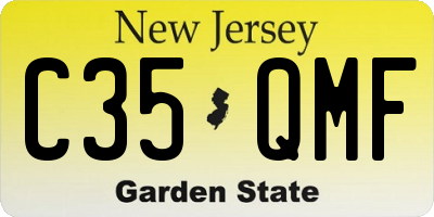 NJ license plate C35QMF