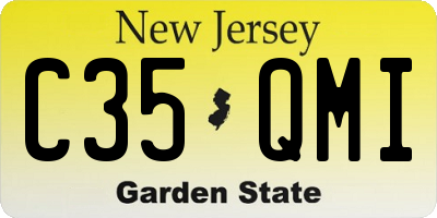 NJ license plate C35QMI